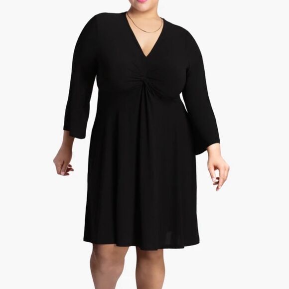 Sabrina Collective knot front Dress new without tags little black dress 5X - Picture 1 of 5